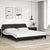 Bed Frame without Mattress Black and White 183x203 cm King Faux Leather