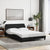 Bed Frame without Mattress Black 137x187 cm Double Fabric