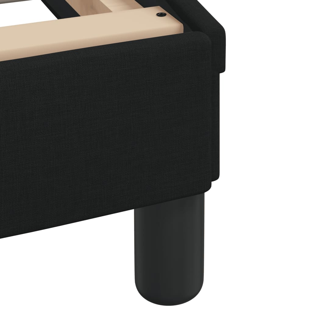 Bed Frame "Dover" Black 137x190 cm Double Fabric