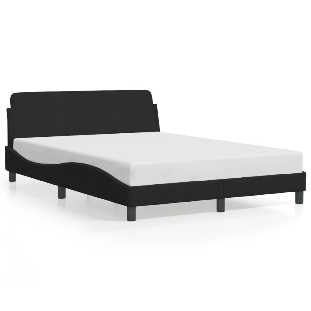Bed Frame "Dover" Black 137x190 cm Double Velvet