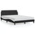 Bed Frame without Mattress Black and White 137x187 cm Double Faux Leather