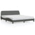 Bed Frame without Mattress Dark Grey 152x203 cm Queen Fabric