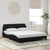 Bed Frame without Mattress Black 152x203 cm Queen Velvet