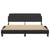 Bed Frame without Mattress Black and White 152x203 cm Queen Faux Leather