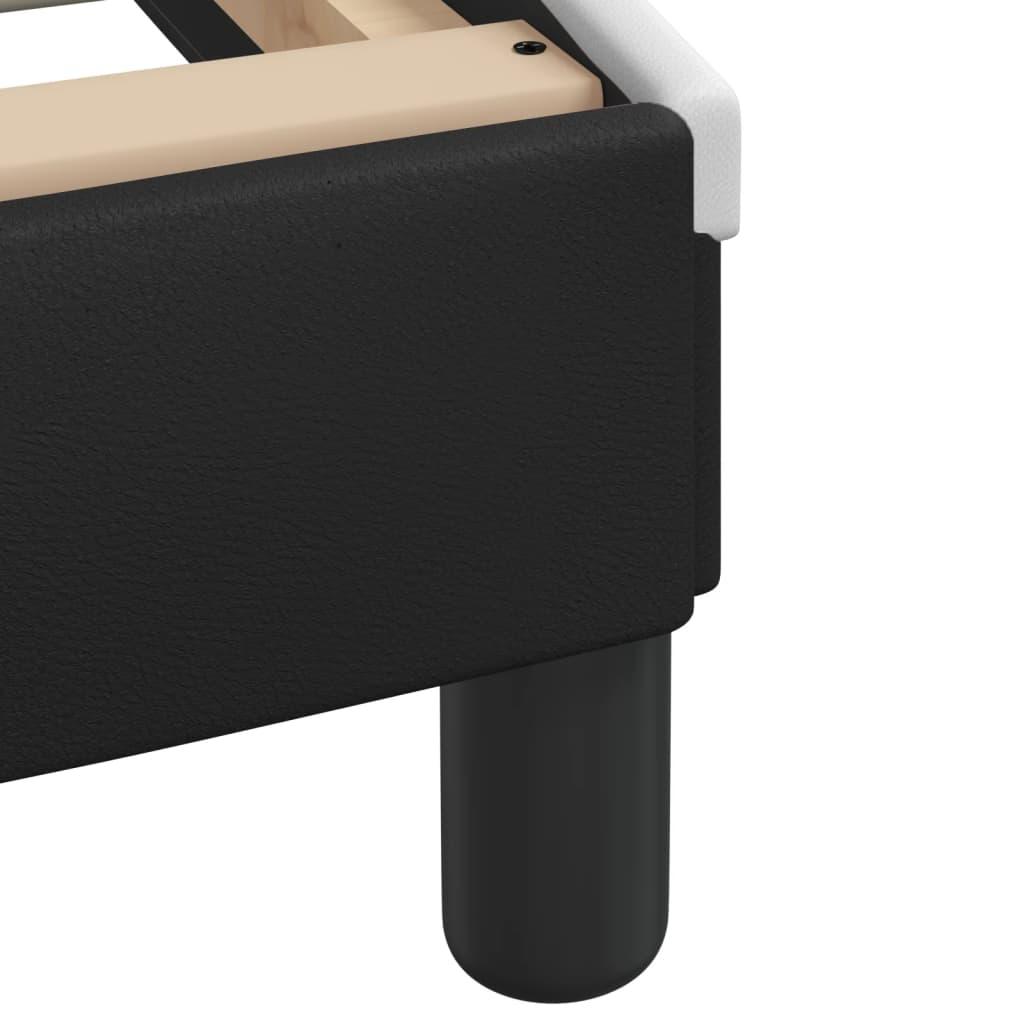 Bed Frame "Dover" Black and White 152x203 cm Queen Faux Leather