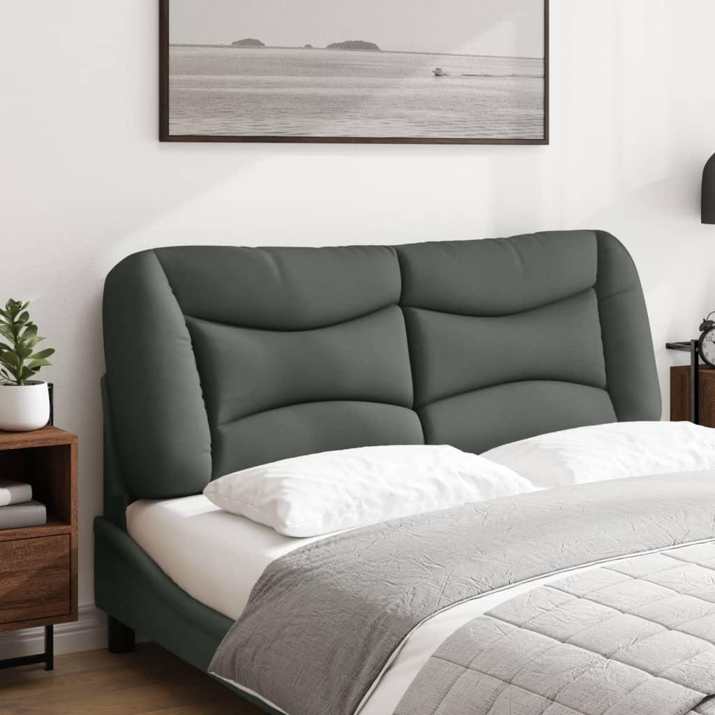 Headboard Cushion "Hvar" Dark Grey 137 cm Double Fabric