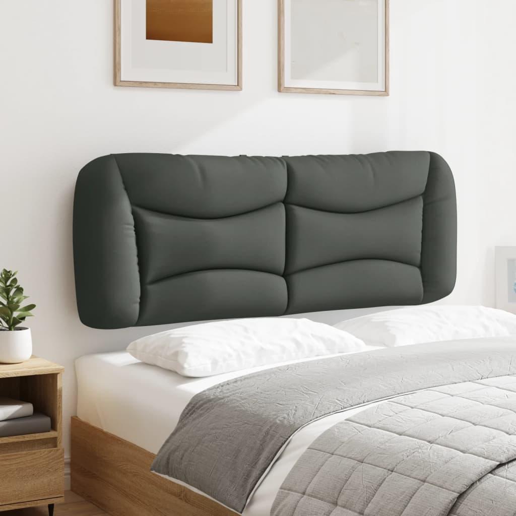 Headboard Cushion "Hvar" Dark Grey 137 cm Double Fabric