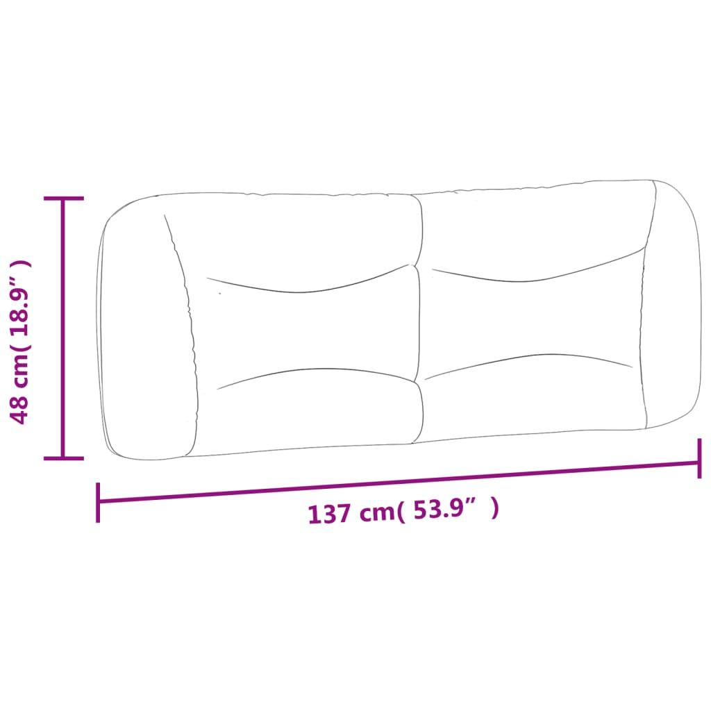 Headboard Cushion "Hvar" Black 137 cm Double Faux Leather