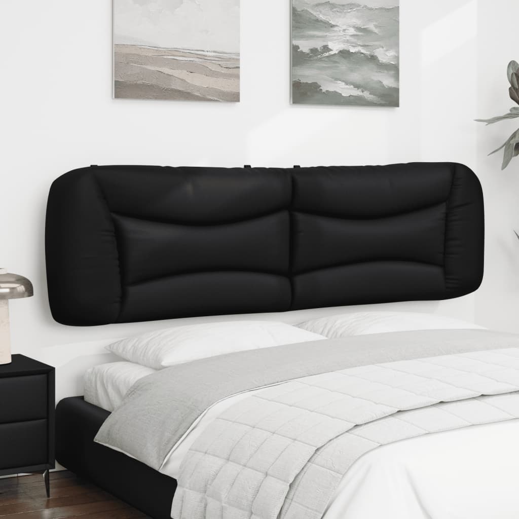 Headboard Cushion Black 180 cm Faux Leather