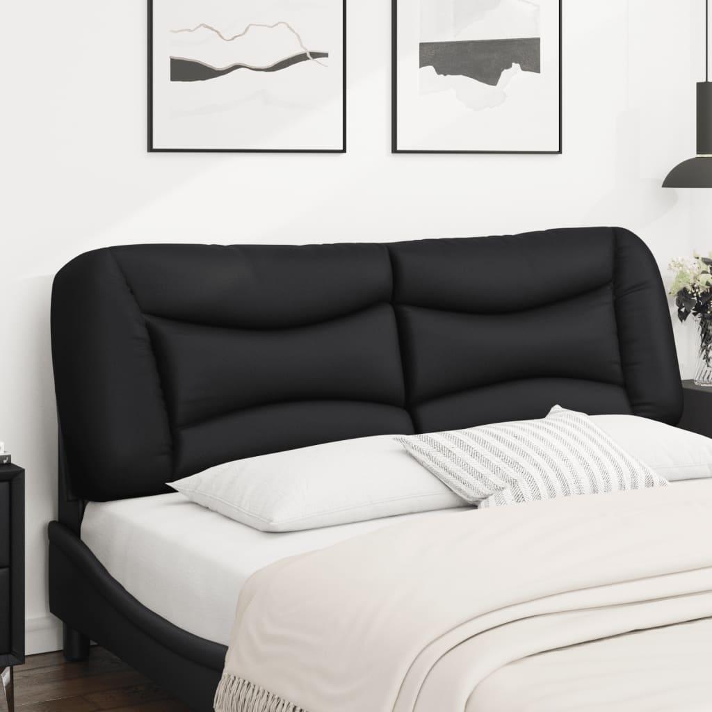 Headboard Cushion "Hvar" Black 153 cm Faux Leather