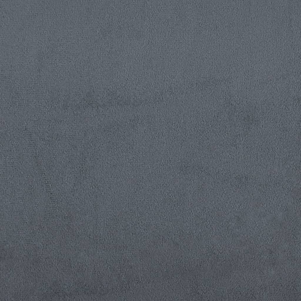 Headboard Cushion "Hanko" Dark Grey 153 cm Velvet