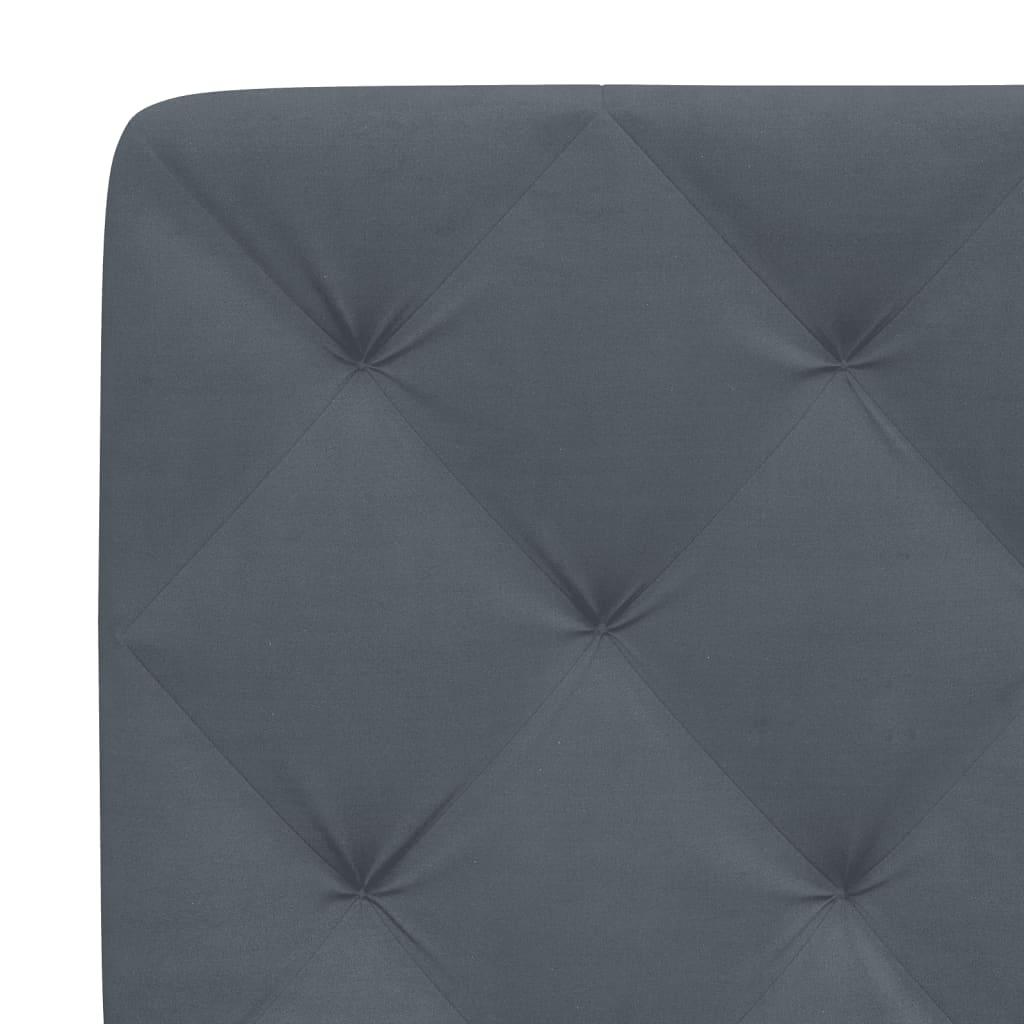 Headboard Cushion Dark Grey 90 cm Velvet