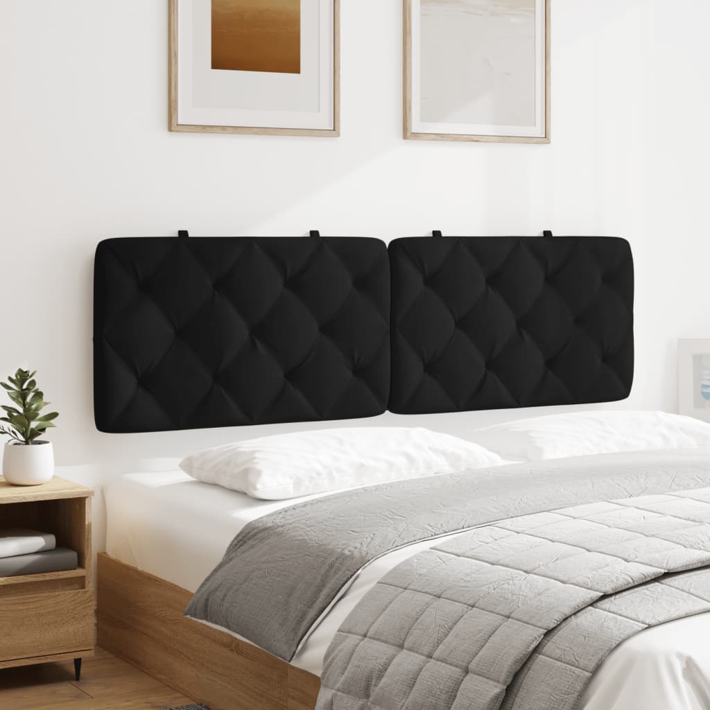 Headboard Cushion Black 153 cm Velvet