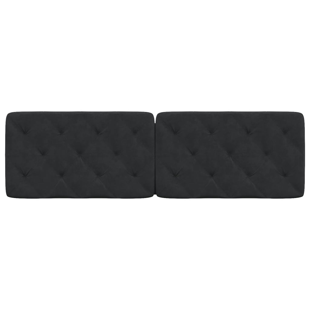 Headboard Cushion Black 153 cm Velvet