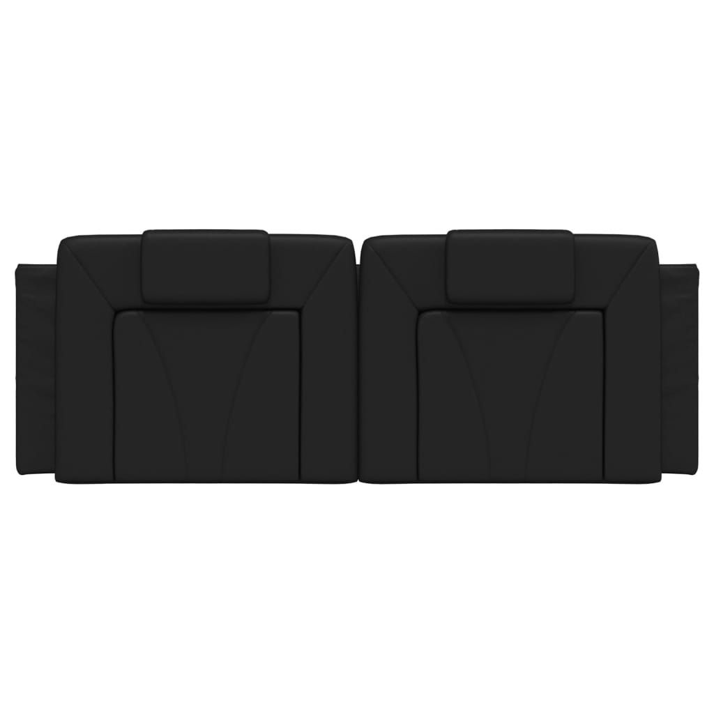 Headboard Cushion Black 137 cm Double Faux Leather