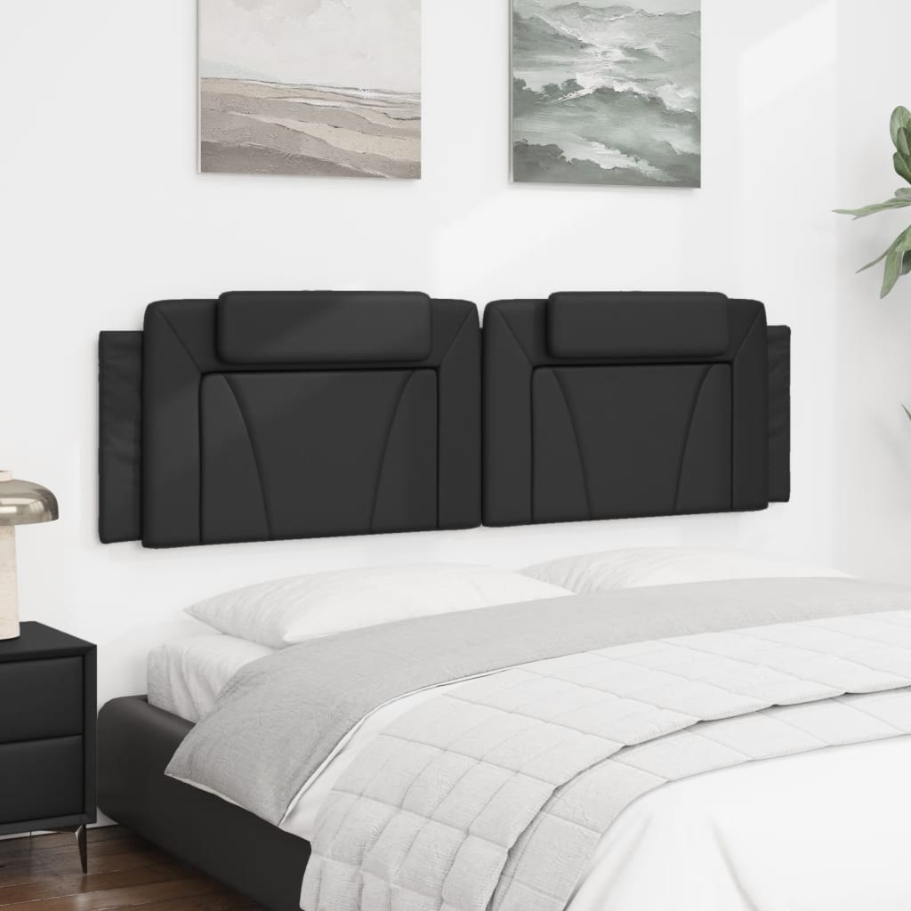 Headboard Cushion Black 183 cm Faux Leather