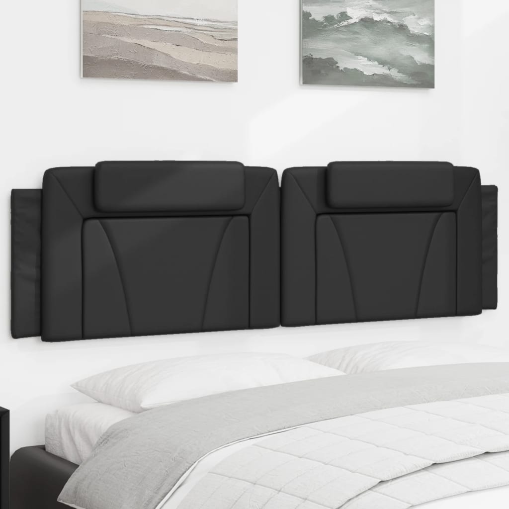 Headboard Cushion Black 183 cm Faux Leather