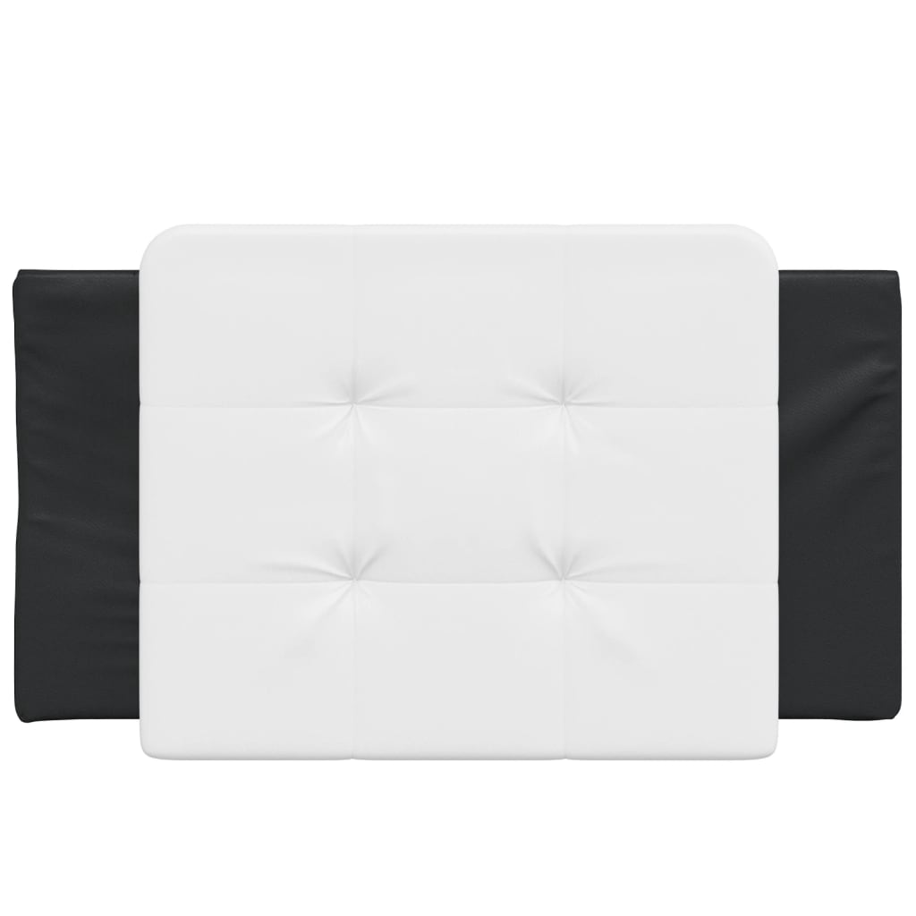 Headboard Cushion "Zadar" Black and White 90 cm Faux Leather