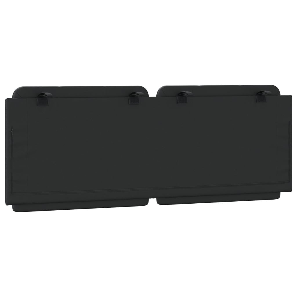 Headboard Cushion "Zadar" Black 137 cm Double Faux Leather