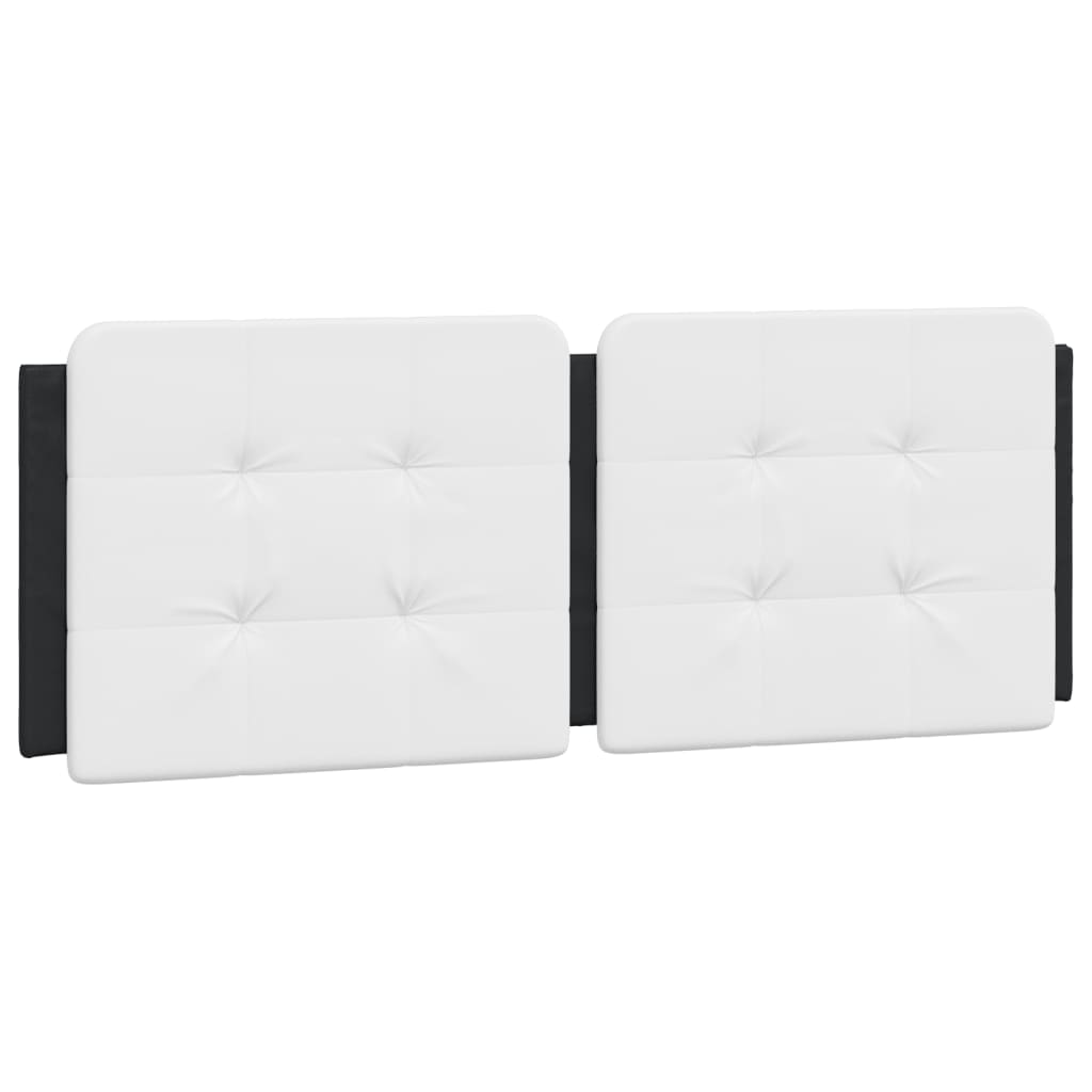 Headboard Cushion Black and White 137 cm Faux Leather