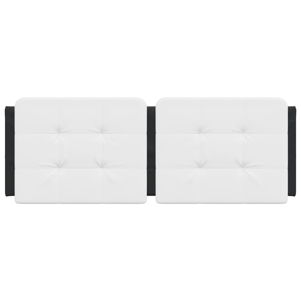 Headboard Cushion Black and White 137 cm Faux Leather