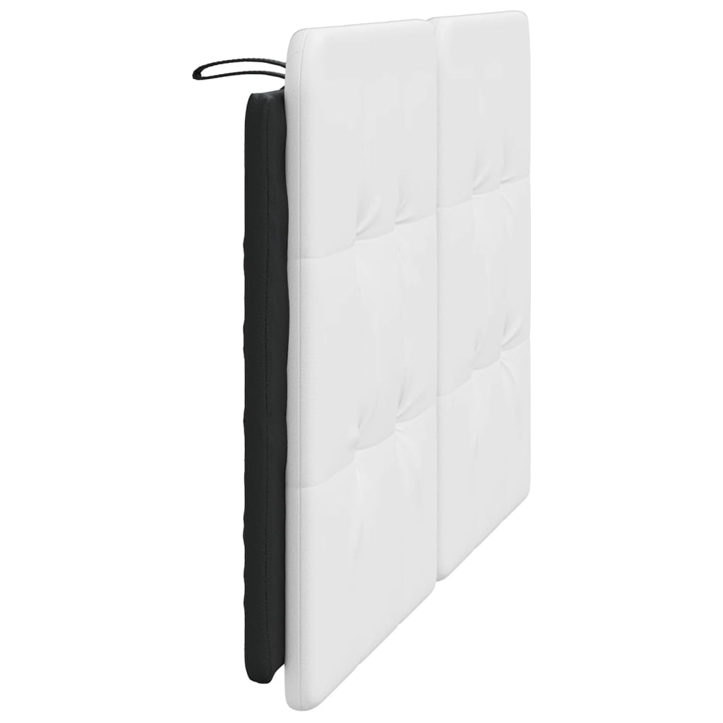 Headboard Cushion "Zadar" Black and White 137 cm Double Faux Leather