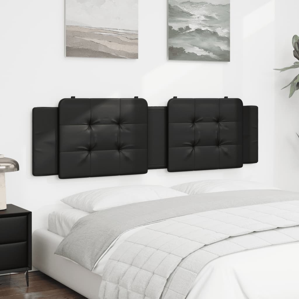 Headboard Cushion Black 183 cm Faux Leather