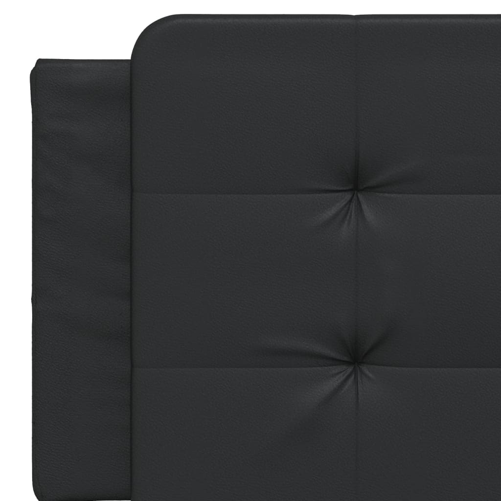 Headboard Cushion Black 153 cm Faux Leather