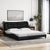 Bed Frame without Mattress Black 183x203 cm King Fabric