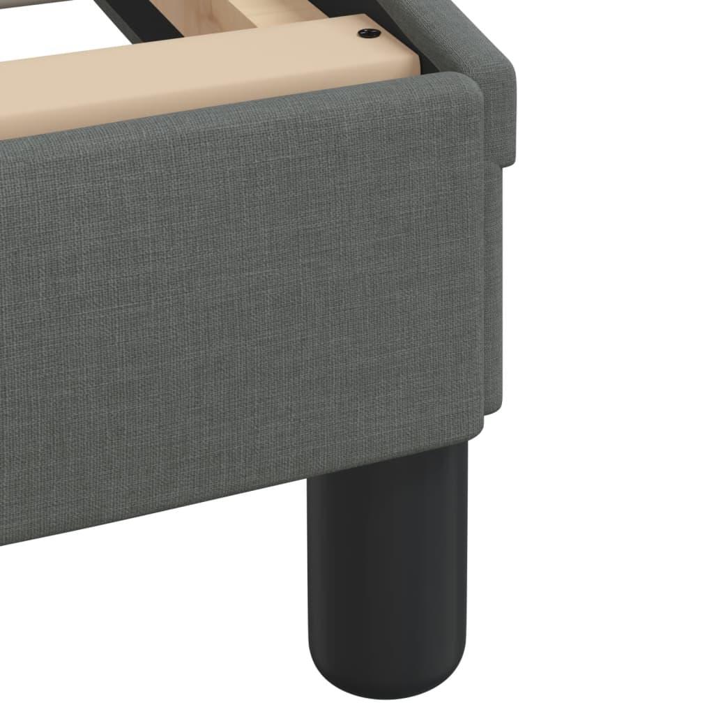 Bed Frame without Mattress "Hvar" Dark Grey 152x203 cm Queen Fabric