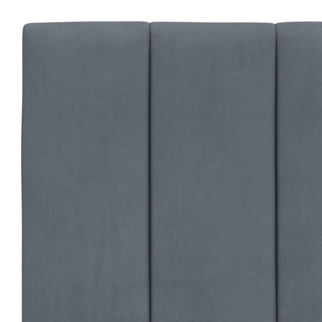 Bed Frame without Mattress "Hanko" Dark Grey 90x190 cm Velvet