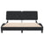 Bed Frame without Mattress Black 152x203 cm Queen Velvet