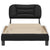 Bed Frame without Mattress Black and White 90x190 cm Faux Leather