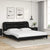 Bed Frame without Mattress Black and White 183x203 cm King Faux Leather