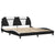 Bed Frame without Mattress Black and White 183x203 cm King Faux Leather