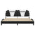 Bed Frame without Mattress Black and White 183x203 cm King Faux Leather