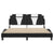 Bed Frame without Mattress Black and White 152x203 cm Queen Faux Leather