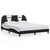 Bed Frame without Mattress Black and White 152x203 cm Queen Faux Leather