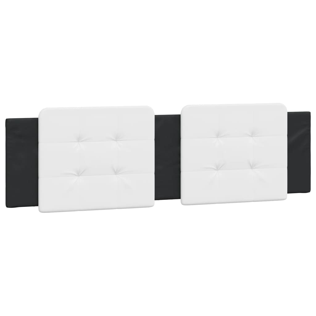 Bed Frame without Mattress Black and White 183x203 cm King Faux Leather