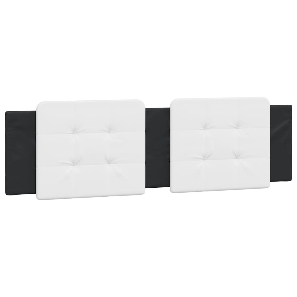 Bed Frame without Mattress "Zadar" Black and White 180x200 cm King Faux Leather