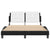 Bed Frame without Mattress Black and White 137x187 cm Double Faux Leather