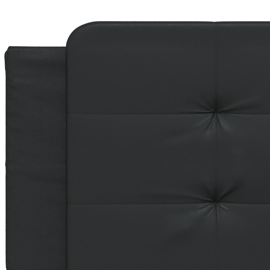Bed Frame without Mattress "Zadar" Black 152x203 cm Queen Faux Leather