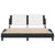 Bed Frame without Mattress Black and White 152x203 cm Queen Faux Leather