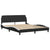 Bed Frame without Mattress Black and White 152x203 cm Queen Faux Leather