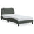 Bed Frame without Mattress Dark Grey 90x190 cm Fabric