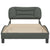 Bed Frame without Mattress Dark Grey 107x203 cm King Single Fabric