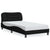 Bed Frame without Mattress Black 107x203 cm King Single Fabric