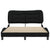 Bed Frame without Mattress Black 137x187 cm Double Fabric