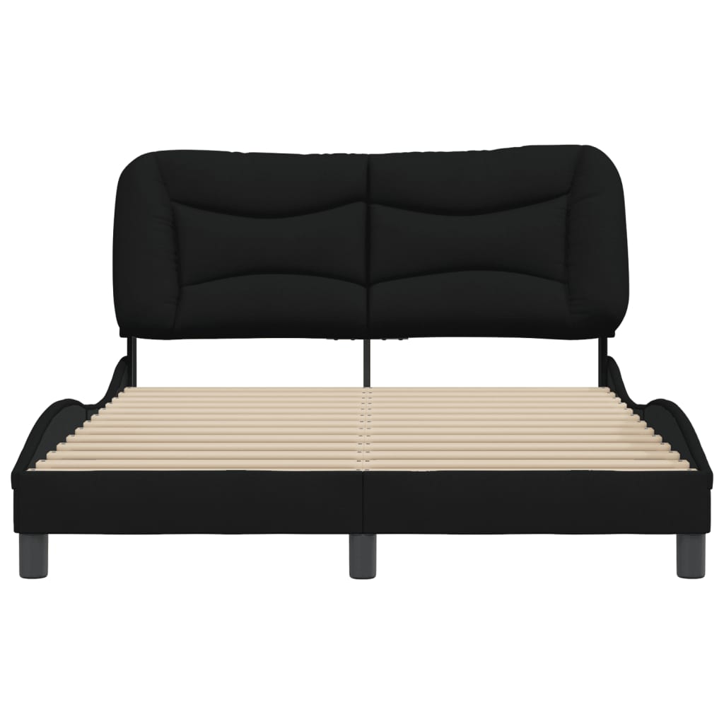 Bed Frame without Mattress Black 152x203 cm Queen Fabric