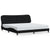 Bed Frame without Mattress Black 183x203 cm King Fabric